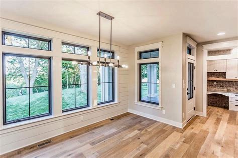 white windows dark trim interior